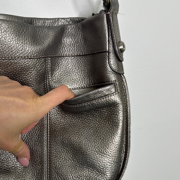 B. Makowsky Silver Crossbody Bag with Adjustable Strap - Picture 13 of 16